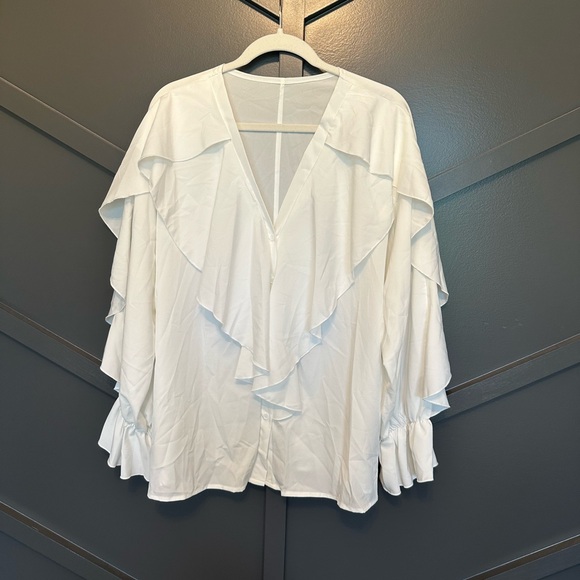 Tops - ▪️Women's Casual Ruffle blouse Long Sleeve Top - NWT